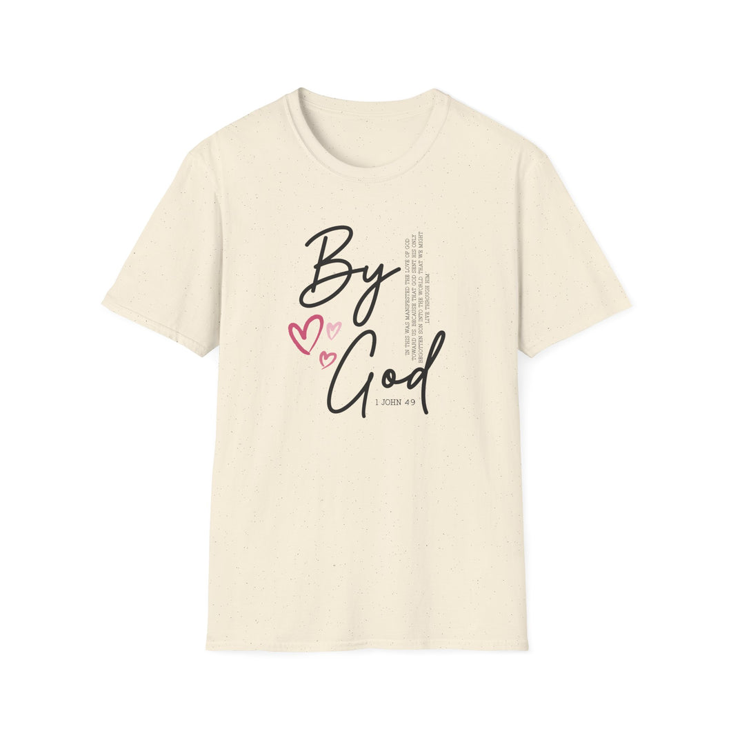 Beige t-shirt featuring the phrase 